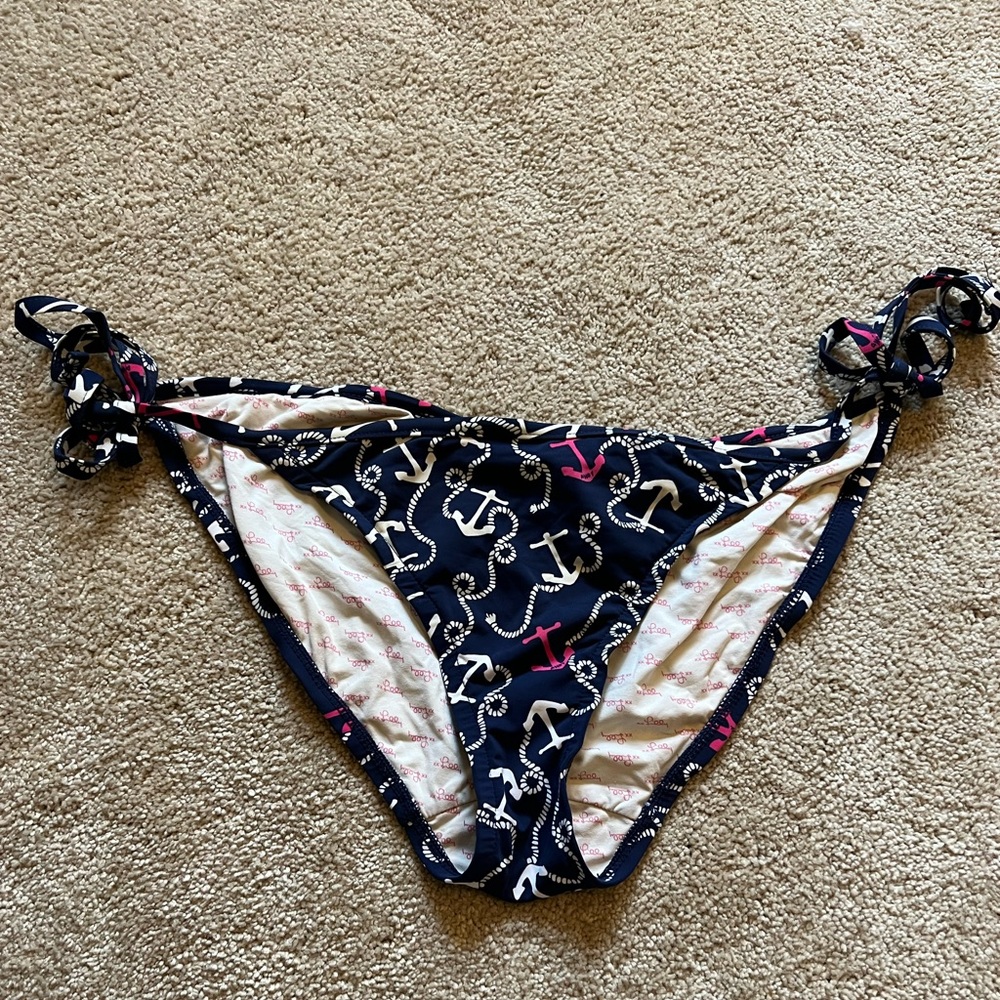 Lily Pulitzer Navy and Pink Anchor Bottoms Size Small